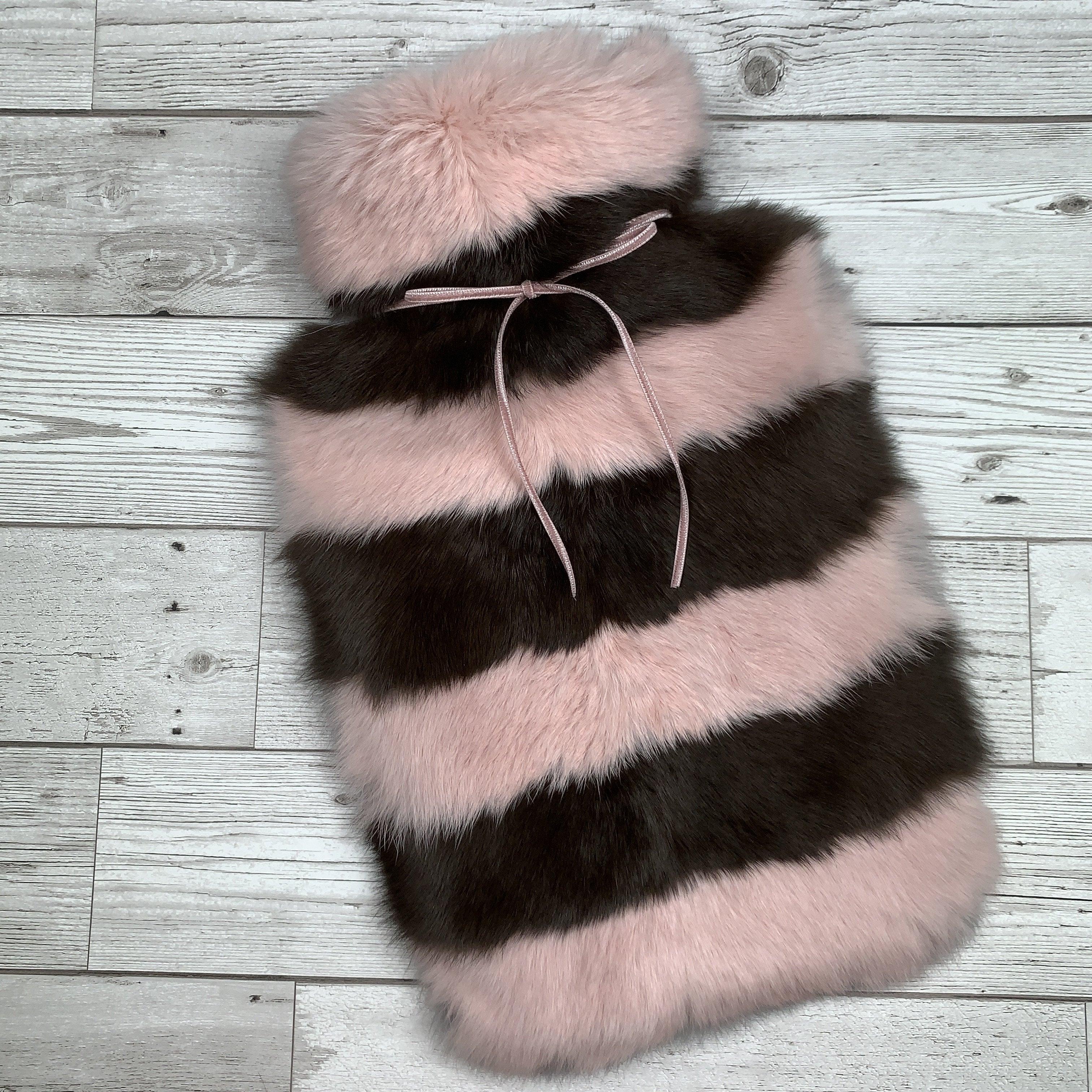 The Stripe Luxury Fur Hot Water Bottle Collection