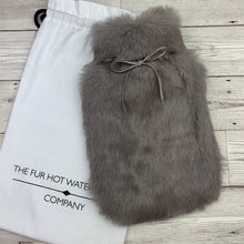 Grey Rabbit Fur Luxury Hot Water Bottle - Small - Luxury Gift - The Fur Hot Water Bottle Company