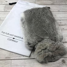 Photo of a Real Rabbit Fur Hot Water Bottle Chinchilla Grey 4