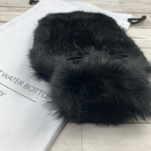 Black Real Fur Hot Water Bottle - Small - Luxury Gift - The Fur Hot Water Bottle Company