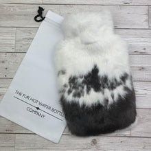 Photo of Black and White Fur Luxury Hot Water Bottle 151-2